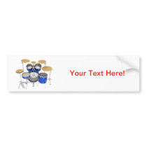 Blue Drum Kit: Bumper Sticker