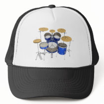 Blue Drum Kit: Mesh Hat
