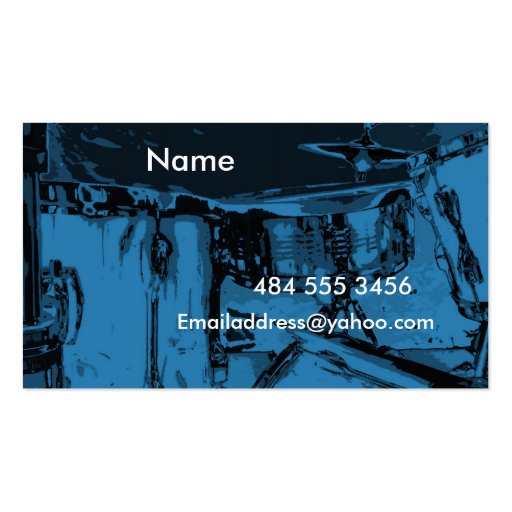 Blue Drums Business Card (front side)