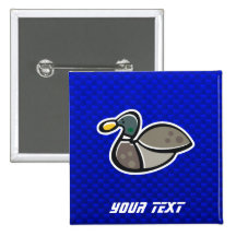 Blue Duck Pinback Button