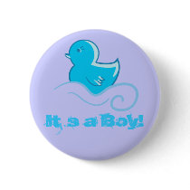 blue ducky It`s a boy button