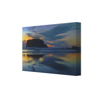 Blue Dusk - Pacific Sunset at Bandon, Oregon Canvas Print