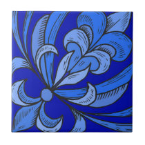 Blue Dutch Flowers tiles