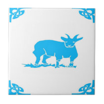 Blue Dutch Goat Delft  Look tiles