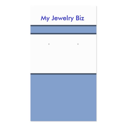 Blue Earring Cards Business Card (front side)