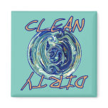 Blue Earth Abstract Dishwasher Magnet