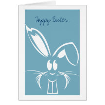 Blue Easter Bunny Easter Cards