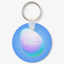 Blue Easter Egg Keychain