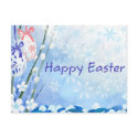 Blue Easter postcards