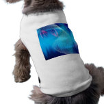 Blue Electric Audio Waveform Abstract Doggie Shirt