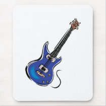 blue electric guitar mousepads