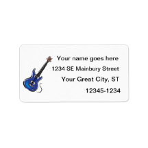 blue electric guitar music graphic.png address label