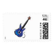 blue electric guitar postage by geekme blue electric guitar postage