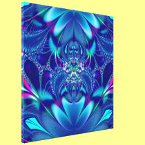Blue Elegance Fractal canvas prints