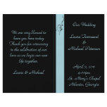 BLue Elegance Wedding Programs Flyer