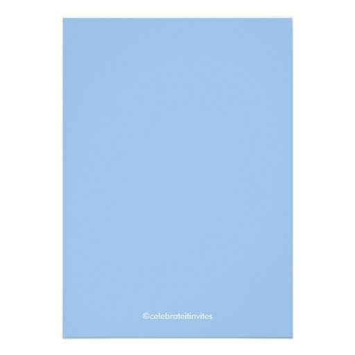 Blue Elegant Baptism | Christening Elegant Cross Invitations