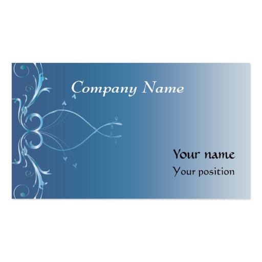 Blue Elegant Business Cards (front side)
