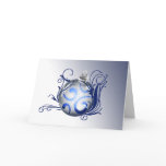 blue elegant Christmas Greeting Cards cards