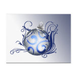 blue elegant Christmas Greeting PostCards postcards