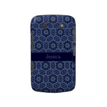 Blue Elegant Pattern Blackberry Bold name case casemate cases