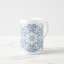 Blue Elegant Pattern bone china mug mugs