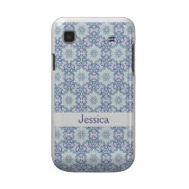 Blue Elegant Pattern Name Samsung Galaxy S Case casemate cases