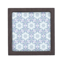 Blue Elegant Pattern ornate premium gift box premium gift boxes