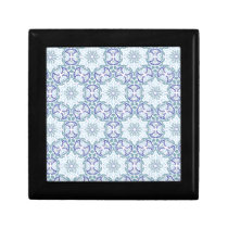 Blue Elegant Pattern Wooden Trinket gift box gift boxes