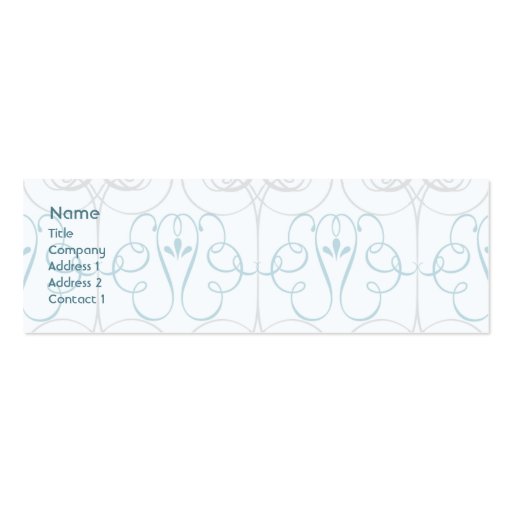 Blue Elegant - Skinny Business Card (front side)