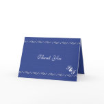Blue Elegant Thank You Card