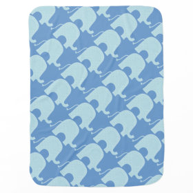 Blue Elephant Baby Blanket