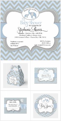 Blue Elephant Baby Collection
