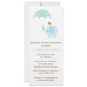 Blue Elephant Baby Shower Invitations invitation