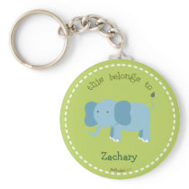 Blue Elephant Key Chain keychains