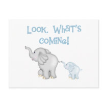 Blue Elephant Pregnancy postcards