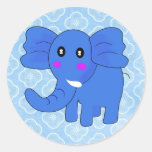 Blue Elephant Stickers