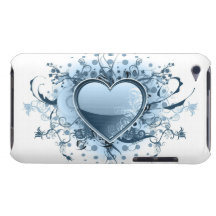 Blue Emo Heart iTouch Case Barely There iPod Cover