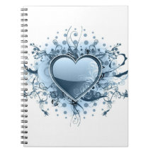 Blue Emo Heart Notebook