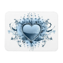 Blue Emo Heart Premium Magnet