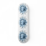 Blue Emo Heart Skateboard