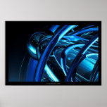 Blue Energy Art Poster