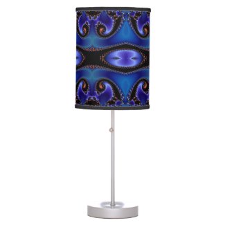 Blue Energy Fractal Table Lamp