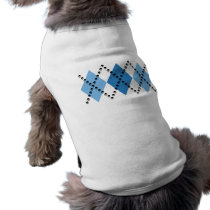 Blue Evil Argyle pet clothing
