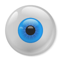 BLUE EYE BALL magnets by dgpaulart BLUE EYE BALL magnets