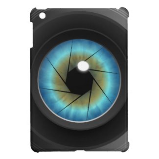 Blue Eye Camera Lens Photographer iPad Mini Case iPad Mini Cover