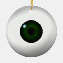 blue eye / green eye christmas tree ornament