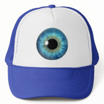 Blue Eye Iris Cool Eyeball Fun Custom Hats