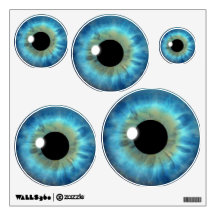 Blue Eye Iris Eyeballs Circles Shapes Wall Decals