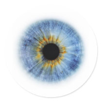 Blue Eyeball Round Sticker