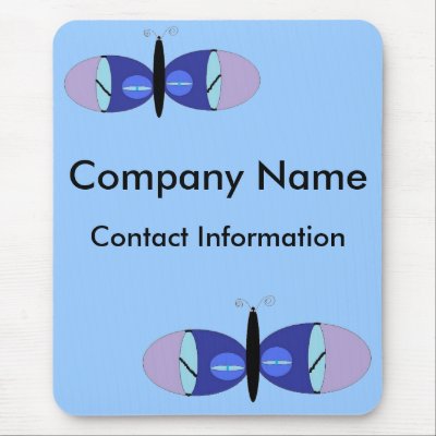 Blue Eyed Butterflies Promotional Mousepad by SeaAngel
